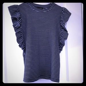 Banana Republic ruffled cap sleeve top